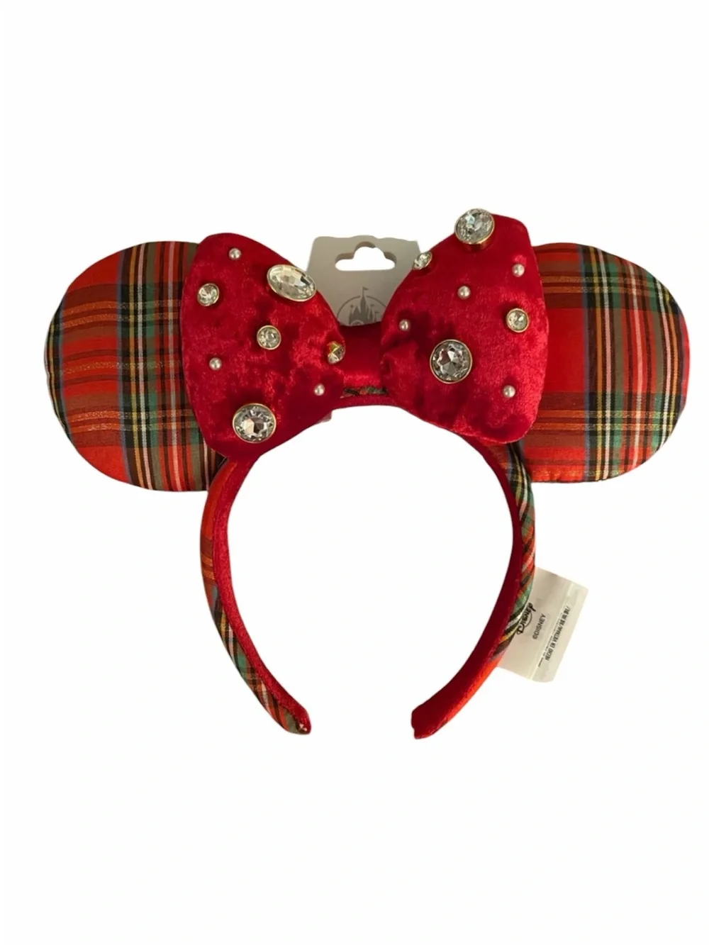 Disney Parks Minnie Mouse Plaid Holiday Ears 2023